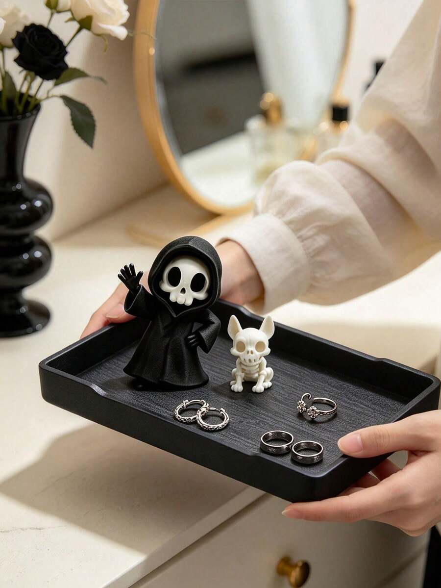 Gothic Ornament And Pet Statue Decoration Storage Tray, Dressing Table Ring And Watch Storage, Multifunctional Dressing Area Jewelry Tray, Halloween - Multicolor - View 1