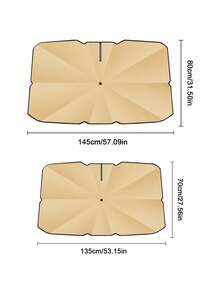 Car Windshield Sun Shade Umbrella, Foldable Front Window Sunshade, Multi-Layer Heat Insulation UV Block Car Sun Visor, Protect Car Interior From Sun Damage, Fits Sedan SUV Truck With Storage Bag - A - View 8