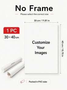 Custom Photo Canvas Poster - Personalized Framed Or Unframed Wall Art, Using Your Own Photos, Modern Minimalist Home Decor, Indoor/Outdoor Use, Pine Wood Frame - Multicolor - View 16