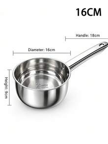 Stainless Steel Long Handle Small Sauce Pot With Pour Spout, Multi-Function Soup Pot For Home Milk Heating And Noodle Cooking, Portable Outdoor Camping Cookware, Pourable Soup - View 10