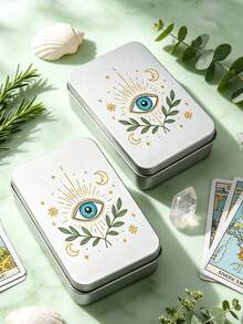 Tarot Card Storage Box, Printed With Tarot Cards, Leopard, Mysterious Eye, Witch Patterns, Can Be Used As Tarot Card Storage Box, Gift Box - Multicolor - View 3