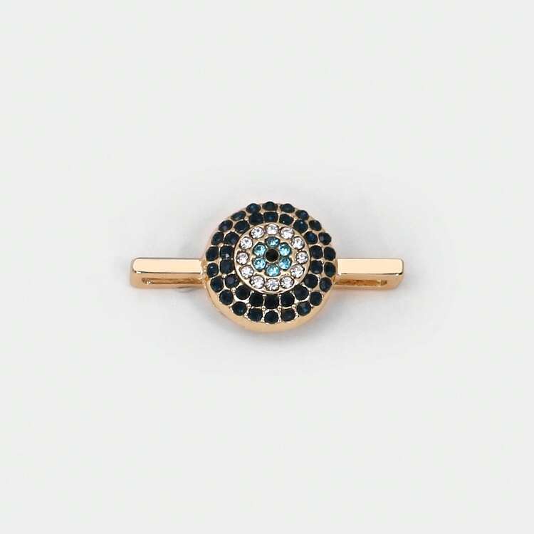 Wopu Watch Band Sports Watch Strap Compatible With Wopu Bracelet Watch Band Exquisite Small Cute Luxury Rhinestone Heart Eye Cup Decoration Ring (Watch Band Not Included) - Gold - View 2