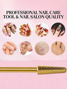 Nail Art Tungsten Carbide Nail Drill Bit Electric Manicure Drills For Milling Cutter Nail Burr Professional DIY Manicure Tool Accessories - Gold - View 4