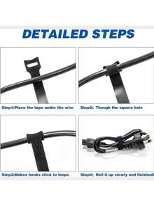 Cable Management Ties, Hook And Loop Straps For Home Data Cable Organization And Gardening Ties - Multiple Styles - View 4