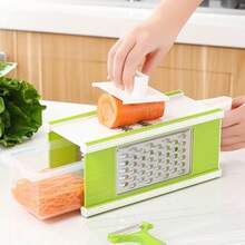 1 Set 5-In-1 Multifunctional Vegetable Slicer, Kitchen Multi-Purpose Grater, 4-Sided Square Potato Shredder - Multicolor - View 3