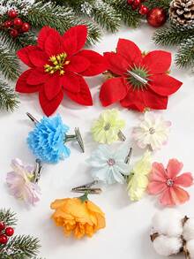 20pcs Metal Alligator Hair Clips, Durable Decorative Clips For Christmas Trees, Wreaths, Holiday Decorations, Party And DIY Hair Accessories - Multicolor - View 2
