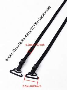 1Pair/2pcs Adjustable Thin Fabric Bra Shoulder Straps With Iron Buckle, Removable Replacement Bra Straps, Extra Long Spaghetti Strap Lingerie Accessories, Cross Bra Straps, Invisible Lift Bra Straps, Suitable For Wedding, Date, Party, Daily - Multicolor - View 7