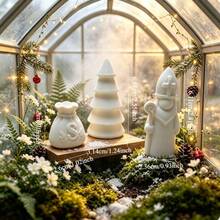 St. Nicholas Christmas Tree Gift Bag 3 Pieces Set, Christmas Theme Miniature Scene Building Accessories, Christmas Cottage Decor Ornaments, Moss Micro Landscape Decor, Bonsai Decor - A - View 6