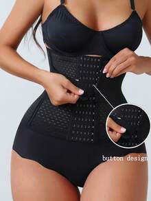 Women's Slimming Waist Trainer, Abdominal Shaper, Sports Waist Support - Black - View 4