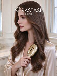 Kérastase Gold Paddle Air Cushion Hair Brush, Scalp Massage Detangling Hair Comb - Gold - View 4