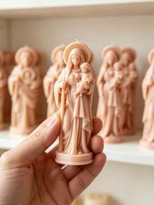 Virgin Mary Holding Baby & Saint Icon 3D Silicone Mold, Easy To Demold, For Making Scented Candles, Plaster Figurines, Resin Decor, Home Decoration, Handmade DIY Crafts - Human Figure Mold - View 3