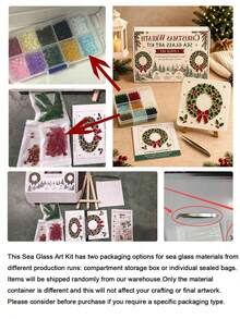 DIY Christmas Glass Mosaic Art Kit, Adult Red Cardinal Sea Glass Handmade Craft | Includes Colored Glass Pieces, Canvas And Tools, Relaxing Creative Activity, Great Gift Choice, DIY, Activity, Mosaic, Hobby, Christmas, Halloween - Multicolor - View 8