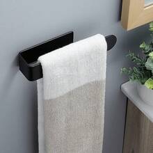 Minimalist Square U‑Shaped Wall Towel Bar, Tool‑Free Adhesive Towel Rack For Bathroom, Kitchen Hand Towels And Cleaning Rags - Multicolor - View 8