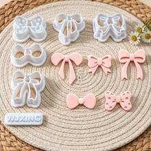 6Pcs Bow Pattern Clay Cutters, For Handmade Earring Pendant Ornament Craft, DIY Craft Lovers, Ideal Handmade Gift Choice - 6pcs - View 6