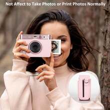 PU Leather Protective Case With Photo Pocket + Adjustable Shoulder Strap, Vintage Leather Protective Case For Fujifilm Instax Mini Series Cameras, Anti-Friction Camera Photography Accessory, Essential For Travel And Outdoor Use - View 2