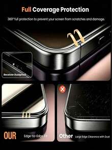 MSRI 4pcs/Pack, One-Click Dust-Free Screen Protector Film, Tempered Glass Film, Made Of Premium Reinforced Glass Material, Excellent Scratch And Wear Resistance, Effectively Avoids Screen Damage Caused By Daily Friction And Scratches, Long-Lasting Protection For Screen Clarity And Cleanliness, Extremely Smooth Surface, Optimized Touch Response, Sensitive Touch, Precise And Stable Point Recognition, Compatible With IPhone Ultra/18 Pro Max/18 Pro/18/17E/17 Pro Max/16 Pro Max/15 Pro Max/14 Pro Max/13 Pro Max/12 Pro Max/11 Pro Max/17 Pro/16 Pro/15/14/13/12/11 And Other Series. - Clear - View 7