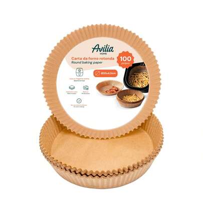 Avilia Set 100 Pz Carta Forno per Friggitrice ad Aria – Impermeabile e Resistente al Calore