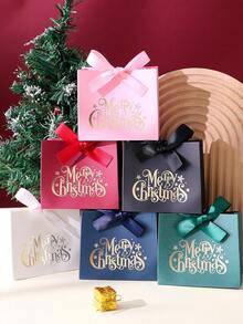 30pcs Christmas Gift Box Set With Ribbon, Merry Christmas Gift Packaging Box, Merry Christmas & Snowman Pattern, Christmas Party Gift Box, Christmas Decoration, Home Christmas Decor, Winter Decoration - View 3