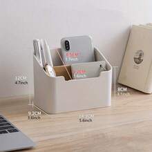 1pc Multi-Functional Storage Box, Suitable For TV/Air Conditioner Remote Control Organization, Practical Tissue Box, Home Cosmetic Storage Box - Multicolor - View 2