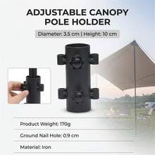 Adjustable Outdoor Tent Guyline Stabilizer Windproof Support Rod For Camping Picnic Hiking - Multicolor - View 2