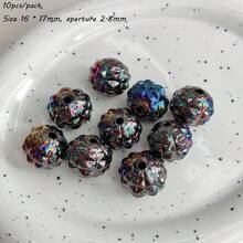 16mm UV Plated Through-Hole Solid Color Pineapple Bead Color DIY Jewelry Mobile Phone Chain Keychain Bead Material Accessories - Multicolor - View 26