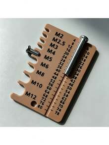 Metric Screw Checker Gauge, M2-M12 Screw And Bolt Size Measuring Tool, Plastic Thread Identifier Template, Fastener Gauge Ruler For Hardware Repair, Workshop Hand Tool - A - View 4