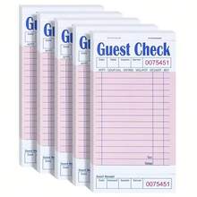 1/5/10Pcs Pink Handwritten Order Notepad, 50‑Sheet Durable Paper Server Order Book With Writing Pad, Practical Note Tool For Restaurant, Cafe, Food Shop, Business Daily Supply - Multicolor - View 4
