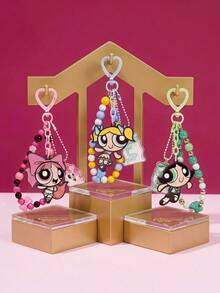 THE POWERPUFF GIRLS X POKOJA LAND 鑰匙圈 包包裝飾掛飾鍊 - 彩色 - 查看 1