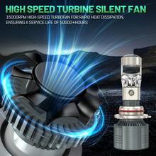 HYNBYZJ 2pcs H7 H4 H11 LED Projector Lens Headlights 9005 9006 HB3 HB4 Car Bulbs 6000K Canbus Turbo High Power Mini Car Fog Lights - A - View 7
