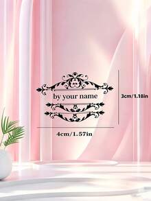 12/8/3/5pcs Personalized Transparent Stickers | Customized Name Vintage Border Transparent Self-Adhesive Labels | Multi-Color Options, Suitable For Gift Packaging And Handmade Business - Multicolor - View 9