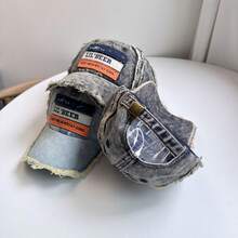 1pc Men's Baseball Cap, Washed Distressed Frayed Edge Denim Hat, Suitable For Outdoor Travel And Daily Wear - Multicolor - View 7