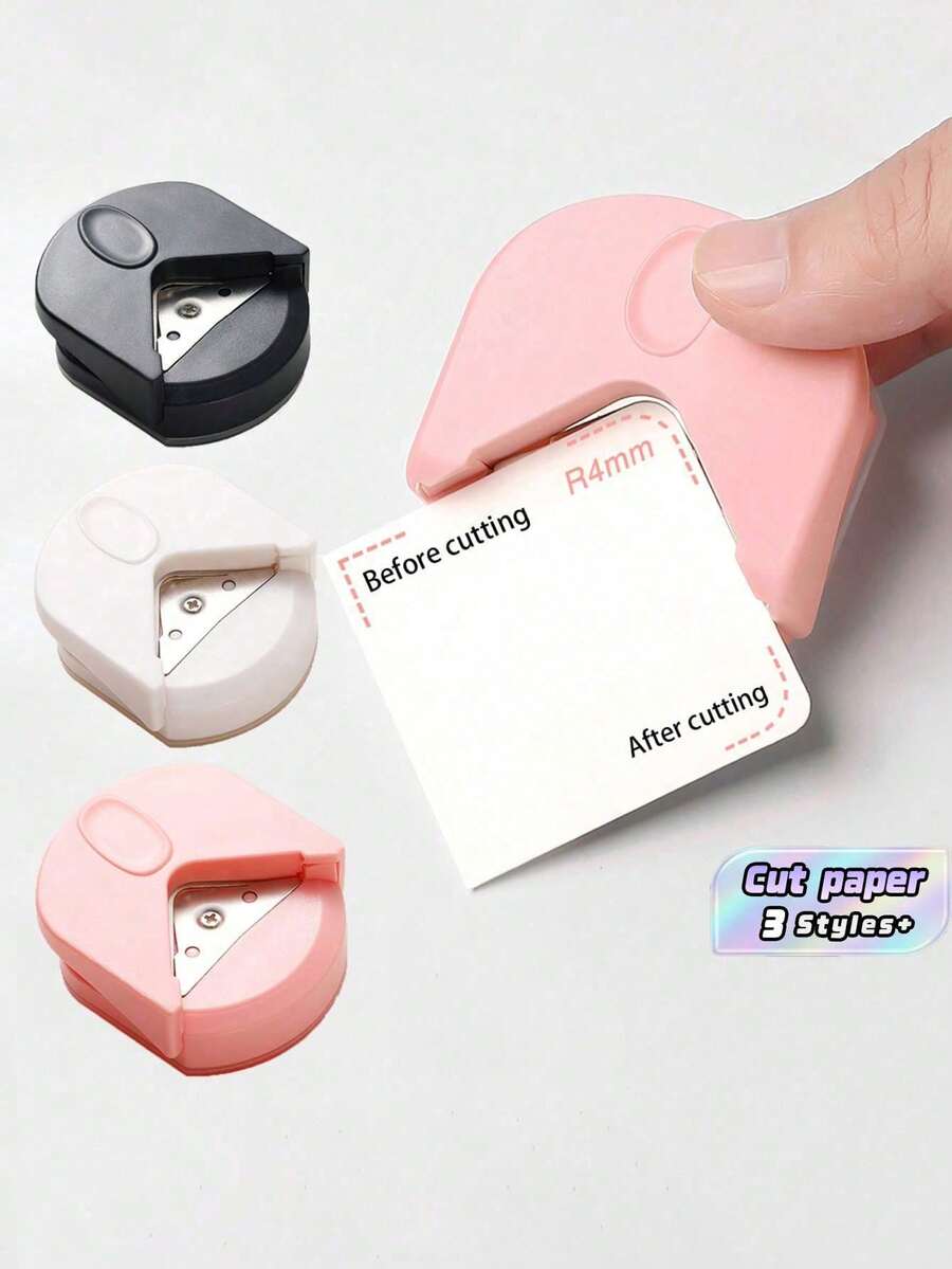 4pcs Round Corner Cutter R4 Chamfer Tool Paper/Photo Puncher Laminated Corner Trimmer Card Round Corner Cutter School Supplies - Premium Corner Rounder - View 1