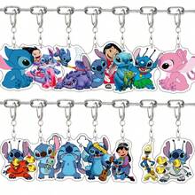 Disney 2D Graphic Design New Stitch Keychain, Suitable For Decorating Bags And Car Keys, Ideal Gift For Valentine's Day, Birthday, Anniversary, Graduation, Thanksgiving - A - View 1