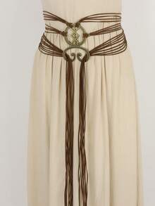 Medieval Long Rope Knot Belt, Nordic Witch Belt, Viking Renaissance Costume Accessory - A - View 4