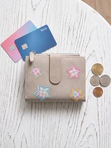 Star Card Bag Credit Card Holder Coin Purse Portable Id Card Wallet Bag Lightweight Portable Bank Card ID Card Student Card Storage Small Wallet - Multicolor - View 12