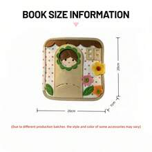 Montessori Busy Book For Kids, DIY Felt Quiet Activity Book, 3D Fabric Storybook, Educational Toy For Life Skills, Cognitive Development,Accessories Come In Random Colors And Styles - Multicolor - View 10