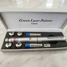 Caneta Laser Longo Alcance 5 Pontas - Luatek Laser Cinza - luz verde - Visão 2