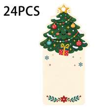 Customized Christmas Gift Tags, Cute Santa Claus & Christmas Tree Personalized Hanging Tags, Christmas Party Small Gift Decorations - Multicolor - View 9