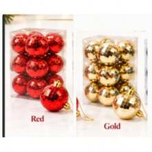 5cm Christmas Tree Baubles 12PCS Decorative Hanging Ball Set - Random - View 60