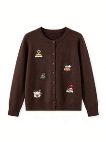 Women Cardigans - Brown - View 8