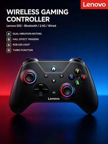 Lenovo S02 Multi-Mode Wireless Controller, One-Key Switch PC/PS/Switch, Macro Programming + Motion Mapping, Portable Long Battery Life, Adaptive Grip Design, Classic Black - Classic Black - View 9