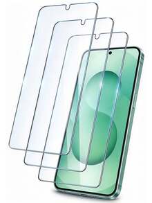 3pcs Tempered Glass Screen Protector, Anti-Fingerprint Waterproof Shockproof Phone Accessory, Case Friendly, Easy To Clean, Supports Screen Fingerprint Unlock, High Definition Display Edgeless Film - Clear - View 1