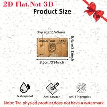 1pc Vintage Official Credit Card Sticker Privacy Protection Card Skin, Paper Birthday Gift PVC Material Anti-Fingerprint Anti-Scratch Wear-Resistant Card Sleeve, Suitable For Men, Women, Couples, Small Chip Cards, Bank Cards, Credit Cards, Transportation Cards, Student Campus Cards Personalized DIY - A - View 5