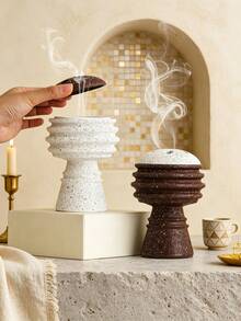 1pc Honeycomb-Shaped Resin Incense Burner, Minimalist Exquisite Arabic Style. Ideal For Aromatherapy, Meditation And Desktop Display. Decor For Tea Room, Office, Hotel, Festivals & Parties, Great Gift. - Incense Burner - View 4