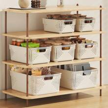 1pc Storage Basket, Sundries Storage Bin, Multi-Functional Storage Box, Large Capacity Organizer - View 3