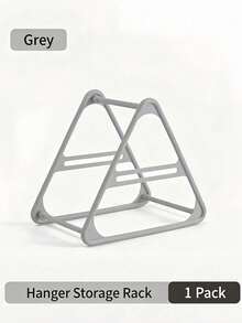 1pc Large Capacity Stackable Hanger Storage Rack, Multi-Functional Detachable Hanger Organizer, Home Closet Hanger Storage Tool, Can Store Various Hangers Centrally, Save Closet Space, Keep Bedroom And Laundry Room Tidy And Organized. Easy To Assemble And Disassemble, Stable Stacking Without Tipping, Suitable For Home Closet, Walk-In Closet, Laundry Room Use, Say Goodbye To Messy Hanger Piles, Optimize Storage Space. Home Storage Essential - Multicolor - View 12