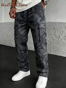 Vancamel Pulse Men's Outdoor Functional Casual Camouflage Cargo Pants, Versatile Minimalist Sports Long Pants - Grey - View 2