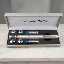 Caneta Laser Longo Alcance 5 Pontas - Luatek Laser Cinza - luz verde - Visão 3