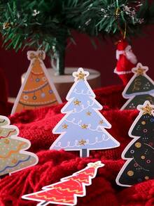 24pcs/Set Christmas Tree Series Lollipop Cards, Candy Theme Cards, Fun Message Cards And Reward Cards - Perfect For Christmas Decor, Gift Wrapping Or Holiday Celebrations - View 7