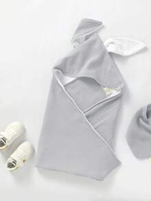 Handuk Mandi Bayi dengan Nama Kustom, Jubah Bayi Berkerudung Katun Murni Dua Lapis dari Kain Kasa, Kain Bedong Telinga Kelinci, Jubah Mandi Berkerudung untuk Bayi Laki-laki & Perempuan - MultiWarna - View 7